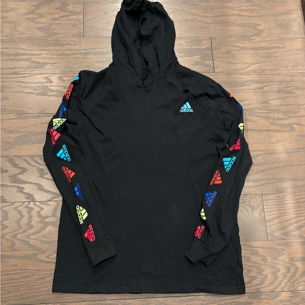 Youth large Adidas long sleeve hooded shirt